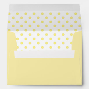 Yellow and White Polka Dots Envelopes