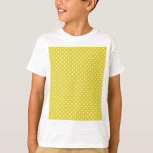 Yellow and White Polkadot T-Shirt