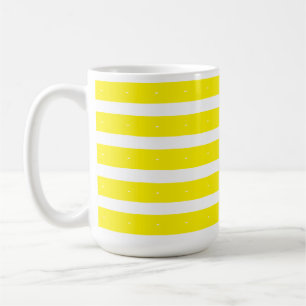 Yellow and white stripes coffee mug