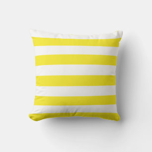 Yellow and White Stripes Cushion
