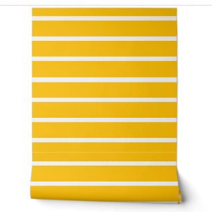 Yellow and White Stripes Design Wallpaper