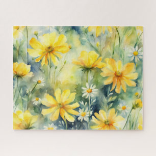 Yellow and White Sunflowers Jigsaw Puzzle