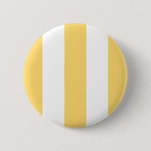 Yellow And White Vertikal Stripes 6 Cm Round Badge
