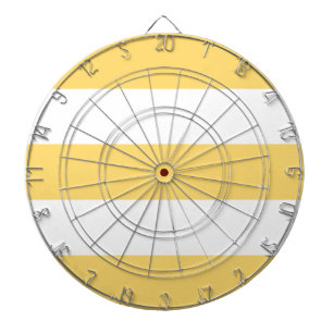 Yellow And White Vertikal Stripes Dartboard