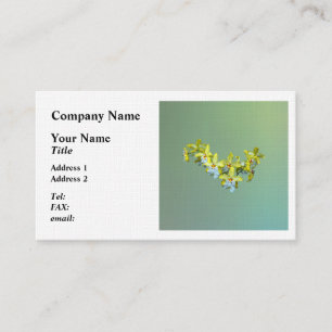 Yellow and White Vuylstekeara Orchids Heart Business Card