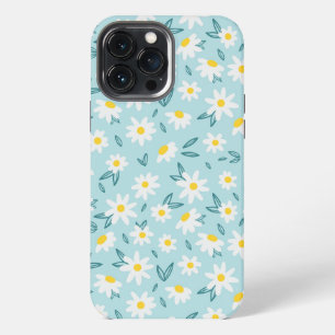 Yellow and White Whimsical Daisy pattern Glossy  iPhone 13 Pro Max Case