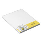 Yellow and White Whimsical Daisy with Custom Text