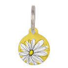 Yellow and White Whimsical Daisy with Custom Text