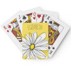 Yellow and White Whimsical Daisy with Custom Text