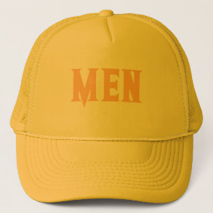 Yellow and Yellow Colour Custom MEN text Handsome Trucker Hat