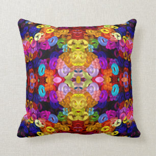 Yellow-Angel-Bug Mandala Cushion