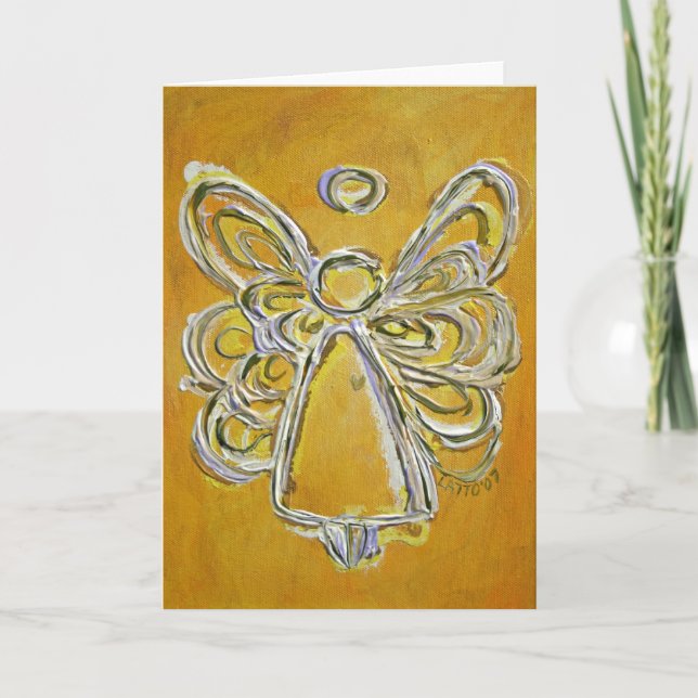 Yellow Angel Greeting Card (Front)