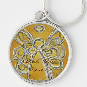 Yellow Angel Wings Keychain