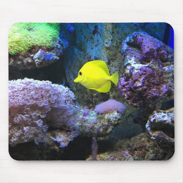 Yellow Angelfish Mouse Mat (Front)