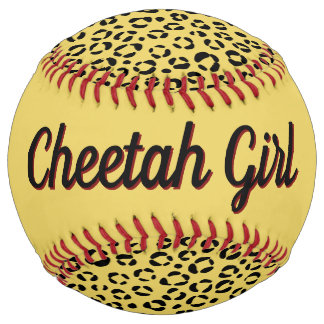 Yellow Animal Print (personalise) Softball