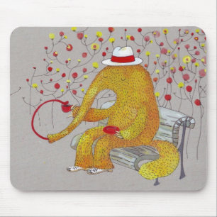 yellow anteater mouse mat
