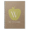 Yellow Apple Burlap Inspired Teacher Notebook