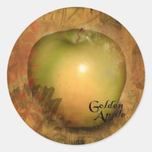 Yellow Apple Classic Round Sticker