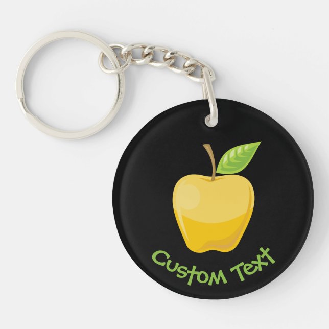 Yellow Apple Keychain (Front)