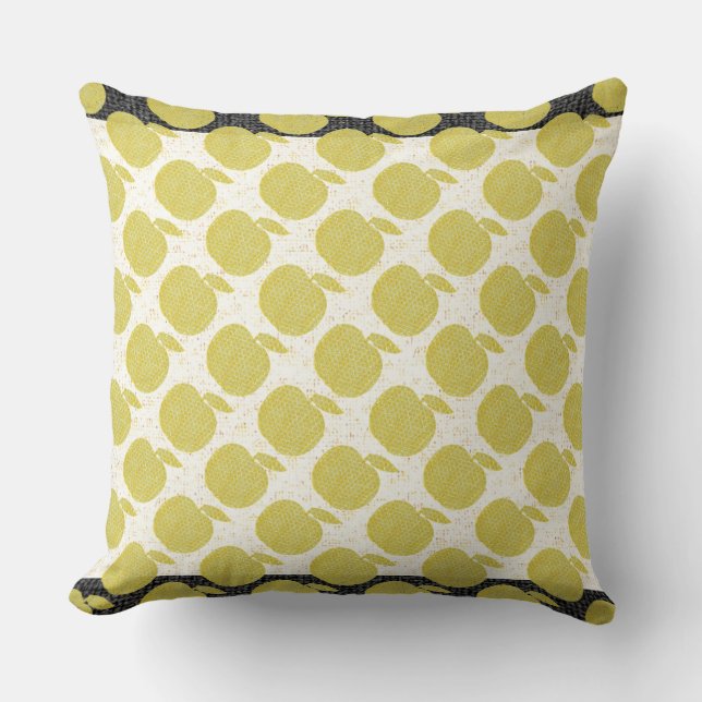 Yellow Apples Cushion (Front)