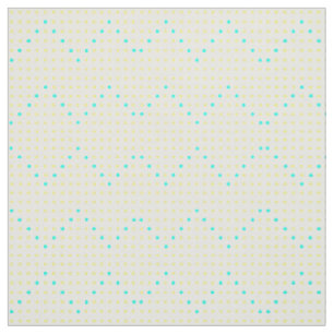 Yellow Aqua Chevron Zigzag Diamond Pattern Fabric
