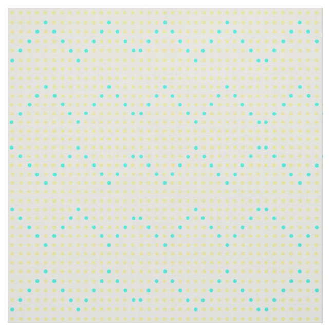 Yellow Aqua Chevron Zigzag Diamond Pattern Fabric (Swatch)