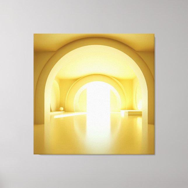 Yellow Arch Portal Canvas Print (Front)