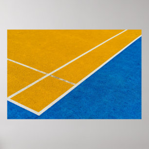 Yellow area rug poster