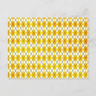 Yellow Argyle Postcard