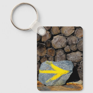 Yellow arrow key ring