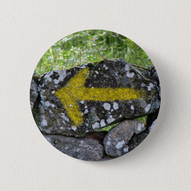Yellow Arrow on Fence Button (Front)