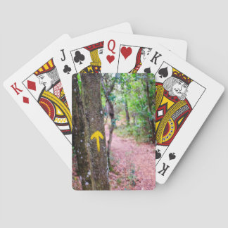 Yellow arrow playing cards