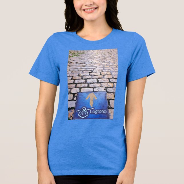 Yellow arrow Tri-Blend shirt (Front)
