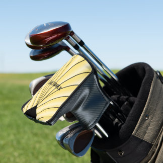 Yellow Art Deco Design Golf Head Cover