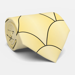 Yellow Art Deco Design Tie