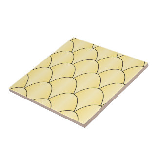 Yellow Art Deco Design Tile