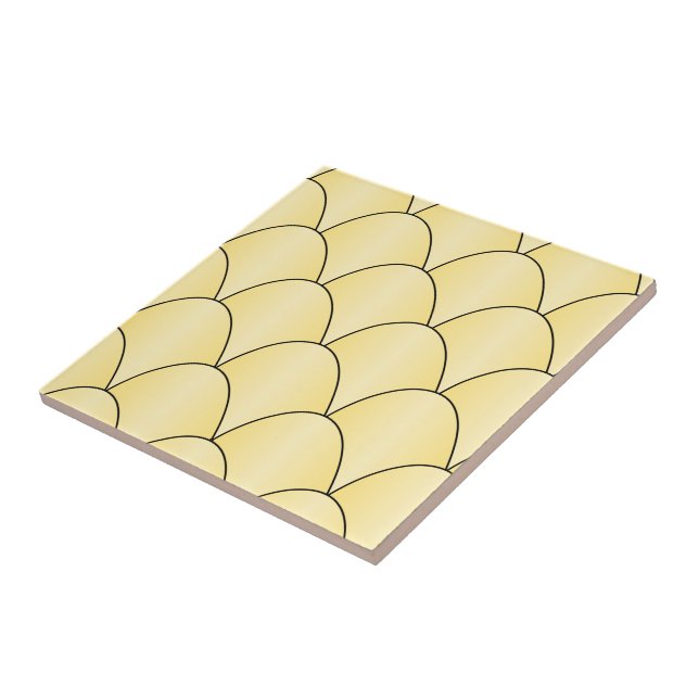 Yellow Art Deco Design Tile (Side)