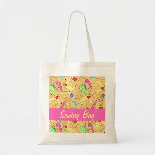 Yellow Art Sewing Bag Custom Personalized (Front)