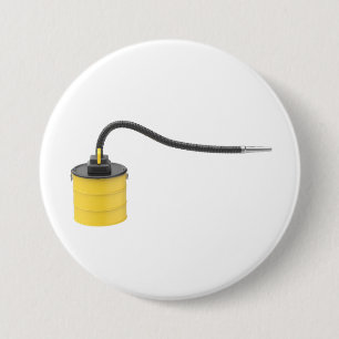 Yellow ash vacuum cleaner 7.5 cm round badge