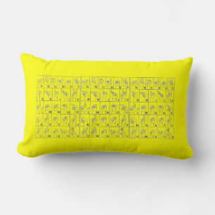 Yellow ASL American Sign Language Pillow