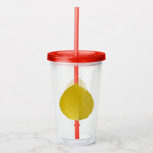 Yellow Aspen Leaf #5 Acrylic Tumbler