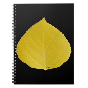 Yellow Aspen Leaf #5 Notebook