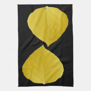 Yellow Aspen Leaf #5 Tea Towel
