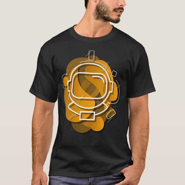 Yellow Astronaut Helmet T-Shirt (Front)