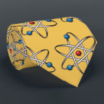 Yellow Atom Molecule Pattern Teacher Science Tie<br><div class="desc">This cute atom molecule pattern is great for the scientist,  teacher,  or science lover in your life.</div>