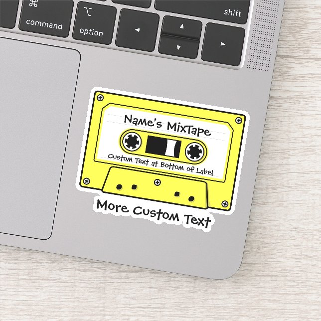 Yellow Audio Cassette Tape (Detail)