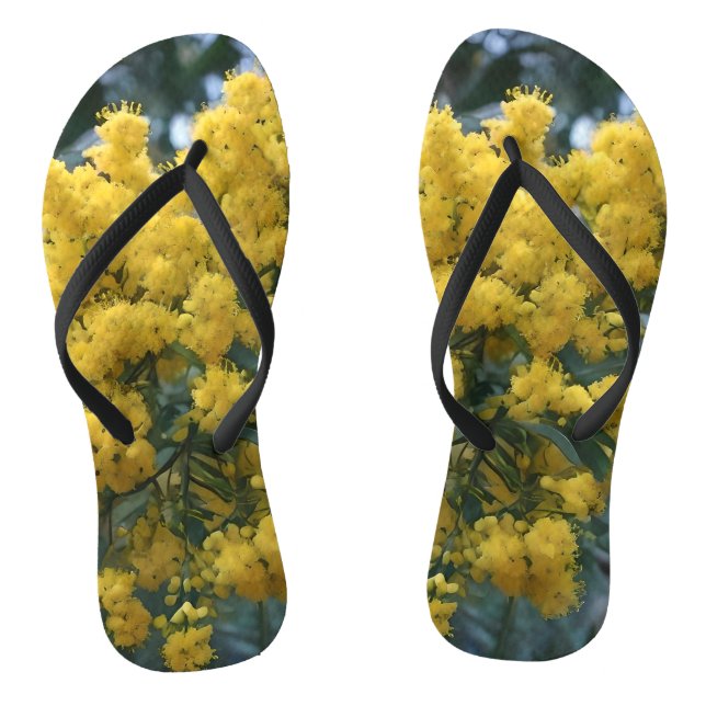 Yellow Australian Wattle Tree, Thongs (Footbed)