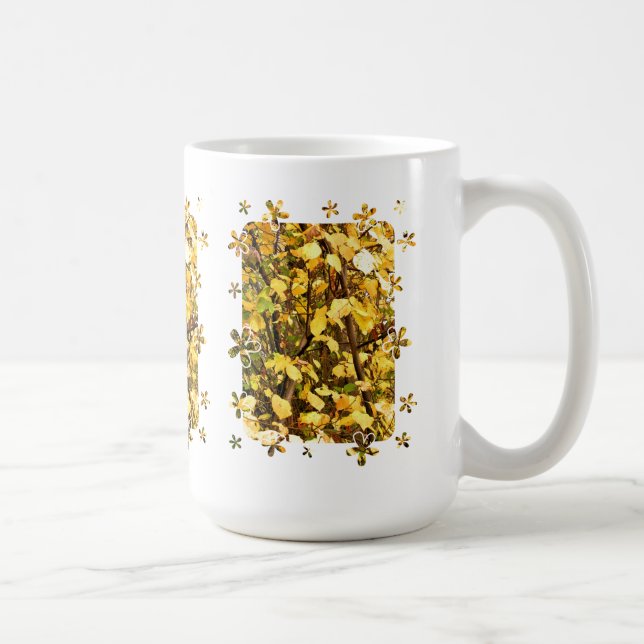 YELLOW AUTUMN LEAVES COFFEE MUG (Right)