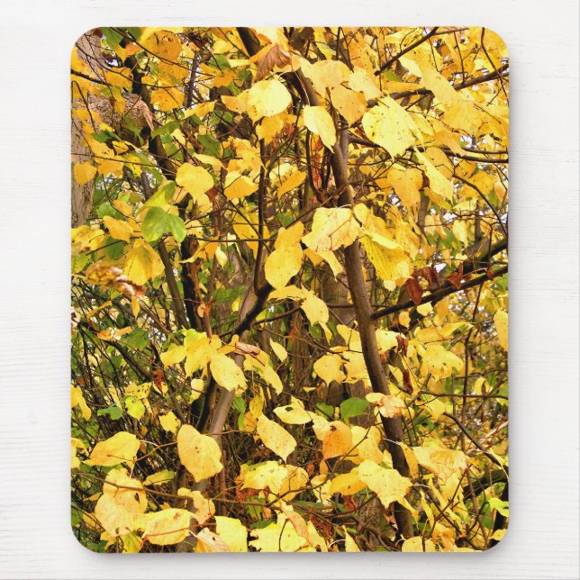 YELLOW AUTUMN LEAVES MOUSE MAT (Front)