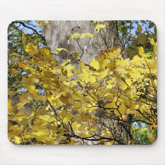YELLOW AUTUMN LEAVES MOUSE MAT (Front)